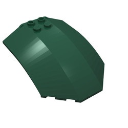x224-80 Cockpit ruit 8x6x2 gebogen groen, donker NIEUW *