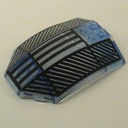x224px4-74G Cockpit glas 8x6x2 met zwarte lijnen transparant middenblauw gebruikt *3L0000
