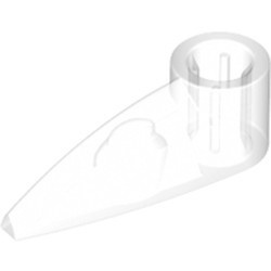 x346-12 Deurknop/Tand 1x3 met asgat transparant NIEUW *1B059 - Img 2