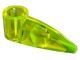 x346-16 Deurknop/Tand 1x3 met asgat transparant, neongroen NIEUW *1B059