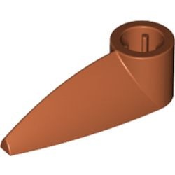 x346-68 Deurknop/Tand 1x3 met asgat oranje, donker NIEUW *1B059