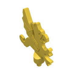 x47-3G Pluim- draak geel gebruikt *0L0000
