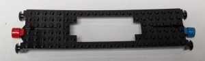 x902c01-11G Trein, basis 6x22 met uitsnede motor met magneten zwart gebruikt *