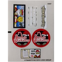 10245stk01a STICKER 10245 Santa's Workshop (transparant) NIEUW *0S0000