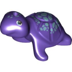 11603pb04-89 Schildpad met metallic vlekjes paars, donker NIEUW *