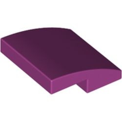 15068-71 Dakpan rond 2x2x2/3 geen noppen afgerond magenta NIEUW *1B103