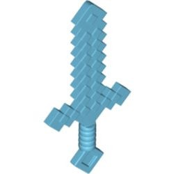 18787-156 Pixel zwaard (Minecraft) blauw, middenazuur NIEUW *0L0000