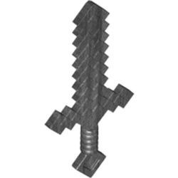 18787-77 Pixel zwaard (Minecraft) grijs, donkerparel NIEUW *0L0000