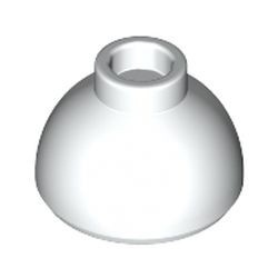 20952-1 Steen, 1 1/2 x 1 1/2 x2/3 dome (klein) wit NIEUW *5C067