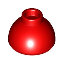 20952-5 Steen, 1 1/2 x 1 1/2 x2/3 dome (klein) rood NIEUW *5C067