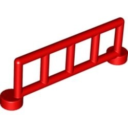 2214-5G DUPLO Hek 1x6x1 met 5 palen rood gebruikt *
