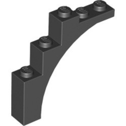 2339-11 Steen, halve boog 1x5x4 (trapsgewijs) zwart NIEUW *1B379