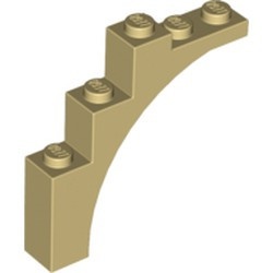 2339-2 Steen, halve boog 1x5x4 (trapsgewijs) crème NIEUW *1B379