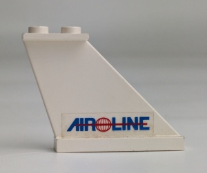 2340pb029R-1G Staart groot AIR LINE RECHTS (sticker) wit gebruikt *1D041