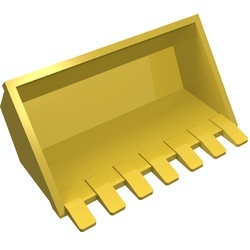 2347-3G Graafschop 3x6 met 7 tanden en scharnier geel gebruikt *1E006