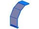 2408-14G Ruit 10x6x11 3x geknikt transparant donkerblauw gebruikt *1C013 - Img 2