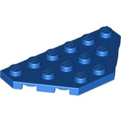 2419-7G Platte plaat 3x6 twee afgekapte hoeken blauw gebruikt *1G006