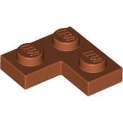 2420-68 Platte plaat 2x2 hoek oranje, donker NIEUW *1B227