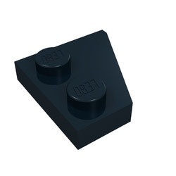 24299-11 Wig plaat 2x2 links zwart NIEUW *1B229