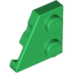 24299-6 Wig plaat 2x2 links groen NIEUW *1B229