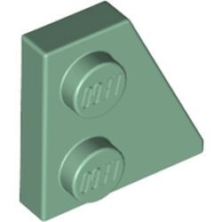 24307-48 Wig plaat 2x2 rechts groen, zandkleurig NIEUW *1B228