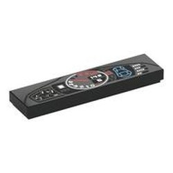 2431pb0798-11 Tegel 1x4 Dashboard Display met zilveren lijnen zwart NIEUW *0K000