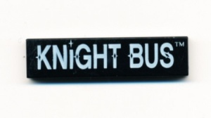 2431px24-11 Tegel 1x4 KNIGHT BUS (Harry Potter) zwart NIEUW *0K000
