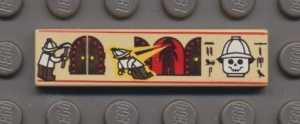 2431px4-2 Tegel 1x4 Hiërogliefen crème NIEUW *0K000