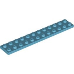 2445-156 Platte plaat 2x12 blauw, middenazuur NIEUW *5D0000
