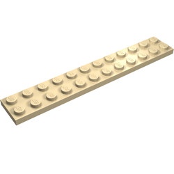 2445-2G Platte plaat 2x12 crème gebruikt *1A036