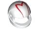 2446pb24-1 Helm met rode "M" wit NIEUW *0L0000
