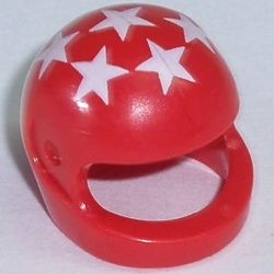 2446px3-5G Helm witte sterren rood gebruikt *0L0000