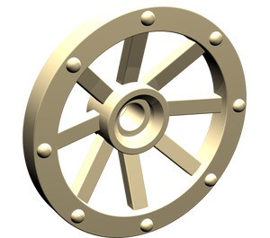 2470-2 Wiel Kasteel klein (27mm diameter) crème NIEUW *