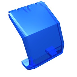 2483-14G Ruit 4x4x4 1/3 Helicoper 4x gebogen transparant donkerblauw gebruikt *1C005 - Img 1