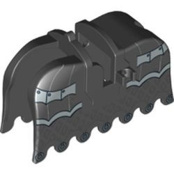2490pb11-11 Zadel met bepantsering zilveren decoratie zwart NIEUW *0D000