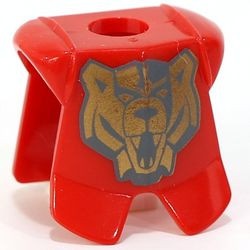 2587pb06-5 Harnas- lijf en benen, Santis beer-motief rood NIEUW *2B000