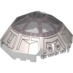 2598pb01-12G Ruit 10x10x4 achtkantig (groot) Star Wars patroon transparant gebruikt *