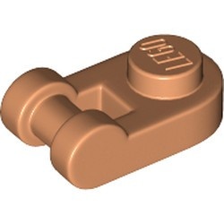 26047-150 Platte plaat 1x1 afgerond met hendel caramel, midden NIEUW *1B294