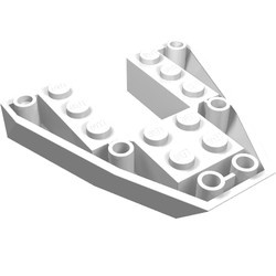 2626-1G Boegsteen 6x6x1 wit gebruikt *
