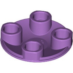 2654-157 Platte plaat 2x2 rond afgeronde bodem lavender, midden NIEUW *1B148