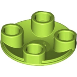 2654-34 Platte plaat 2x2 rond afgeronde bodem lime NIEUW *1B148