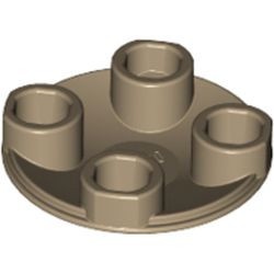 2654-69 Platte plaat 2x2 rond afgeronde bodem crème,donker NIEUW *1B148