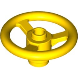 2819-3 Technic, stuur 3 noppen breed geel NIEUW *0B016