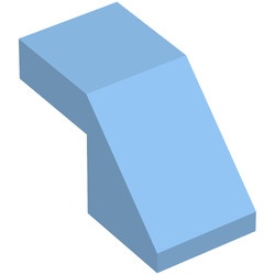 28192-42 Dakpan 45 graden 1x2 geknakt ZONDER NOP blauw, midden NIEUW *1B195