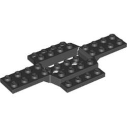 28324-11 Bodemplaat 6x12 met 4x2 opgeheven centrum en gladde onderkant zwart NIEUW *