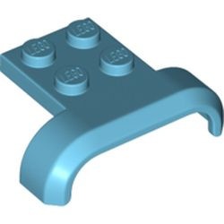 28326-156 Spatbord recht met gebogen kanten, plaat 2x2 blauw, middenazuur NIEUW *0B001