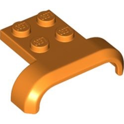 28326-4 Spatbord recht met gebogen kanten, plaat 2x2 oranje NIEUW *0B001