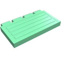 2873-37G Klapdeurtje met scharnier (klein) groen, midden gebruikt *1B308