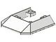2876-1 Treindak front/end 6x6 33/45 graden wit NIEUW *5K0000