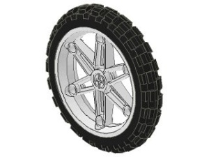2903c01-1G Wiel 61.6x13.6 Motorfiets (velg) met band 81.6x15 (2903/2902) wit gebruikt *5W000